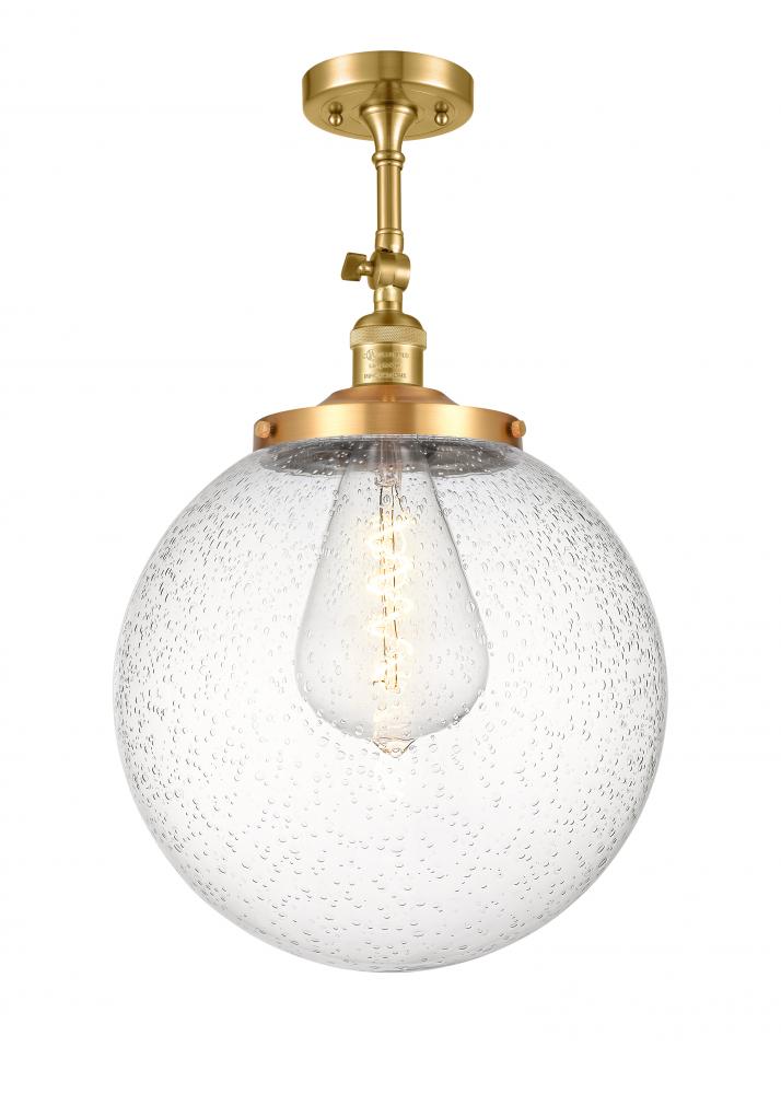 Beacon - 1 Light - 14 inch - Satin Gold - Adjustable Semi-Flush Mount