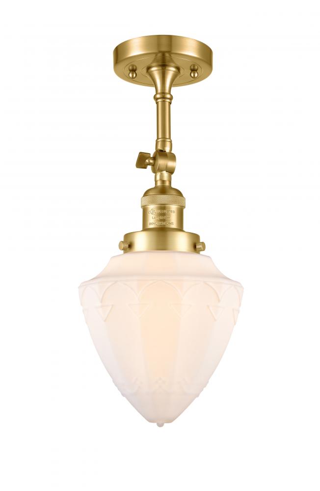 Bullet - 1 Light - 6 inch - Satin Gold - Adjustable Semi-Flush Mount