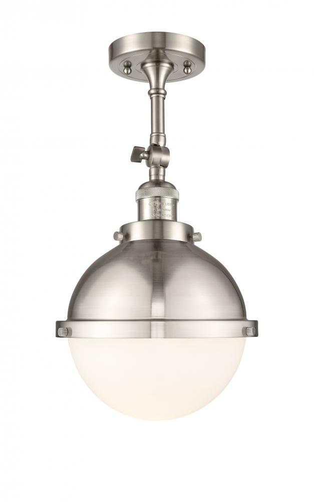 Hampden - 1 Light - 9 inch - Brushed Satin Nickel - Adjustable Semi-Flush Mount