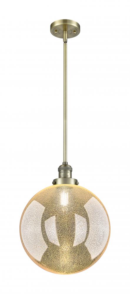 Beacon - 1 Light - 12 inch - Antique Brass - Stem Hung - Mini Pendant