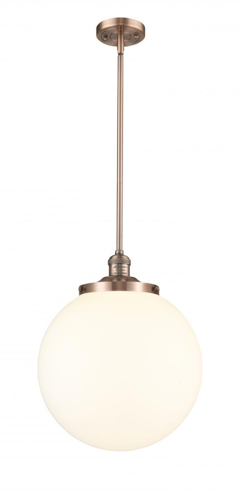 Beacon - 1 Light - 14 inch - Antique Copper - Stem Hung - Pendant