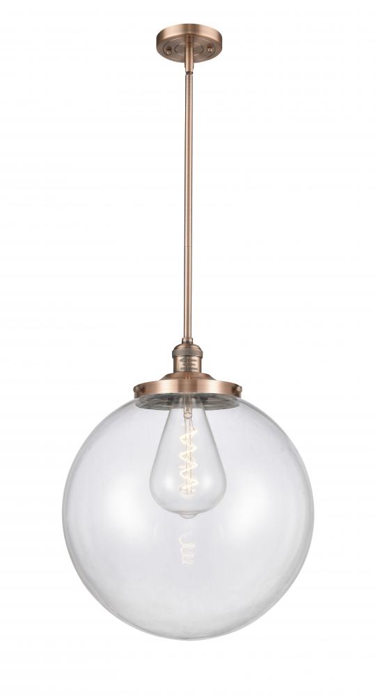 Beacon - 1 Light - 16 inch - Antique Copper - Stem Hung - Pendant