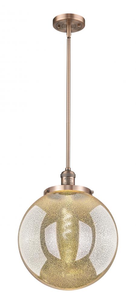 Beacon - 1 Light - 14 inch - Antique Copper - Stem Hung - Pendant
