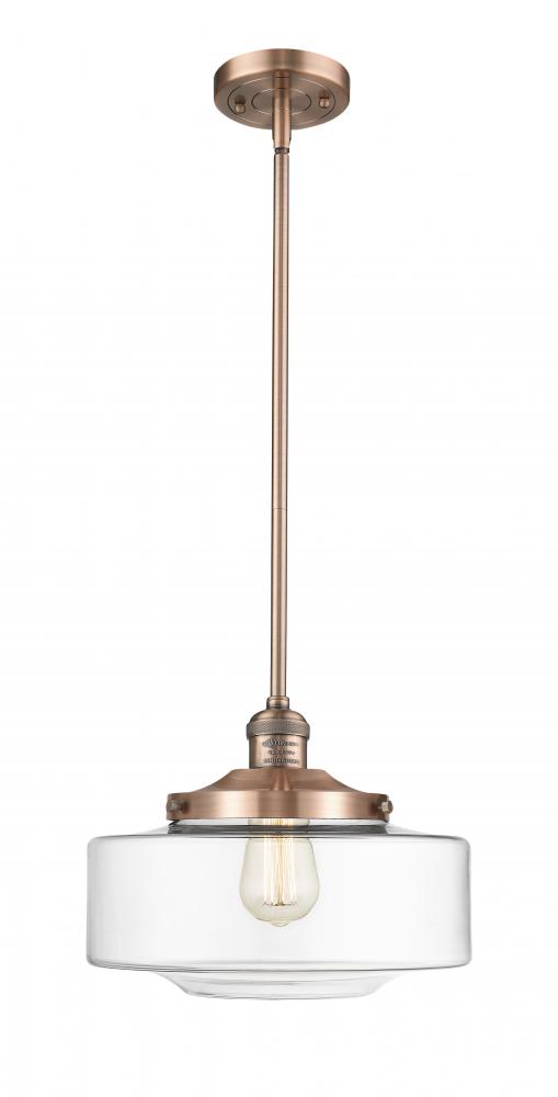 Bridgeton - 1 Light - 12 inch - Antique Copper - Stem Hung - Mini Pendant