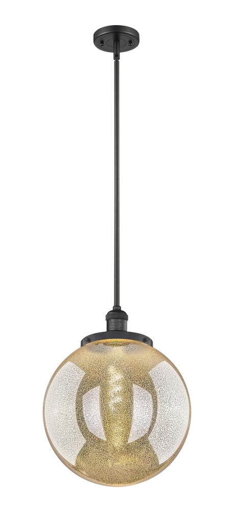 Beacon - 1 Light - 14 inch - Matte Black - Stem Hung - Pendant