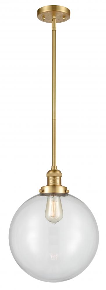 Beacon - 1 Light - 12 inch - Satin Gold - Stem Hung - Mini Pendant