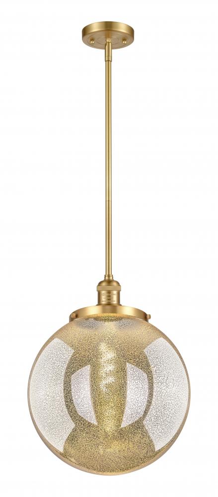 Beacon - 1 Light - 14 inch - Satin Gold - Stem Hung - Pendant