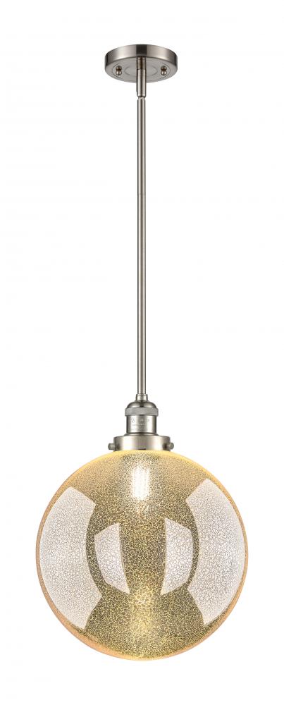 Beacon - 1 Light - 12 inch - Brushed Satin Nickel - Stem Hung - Mini Pendant