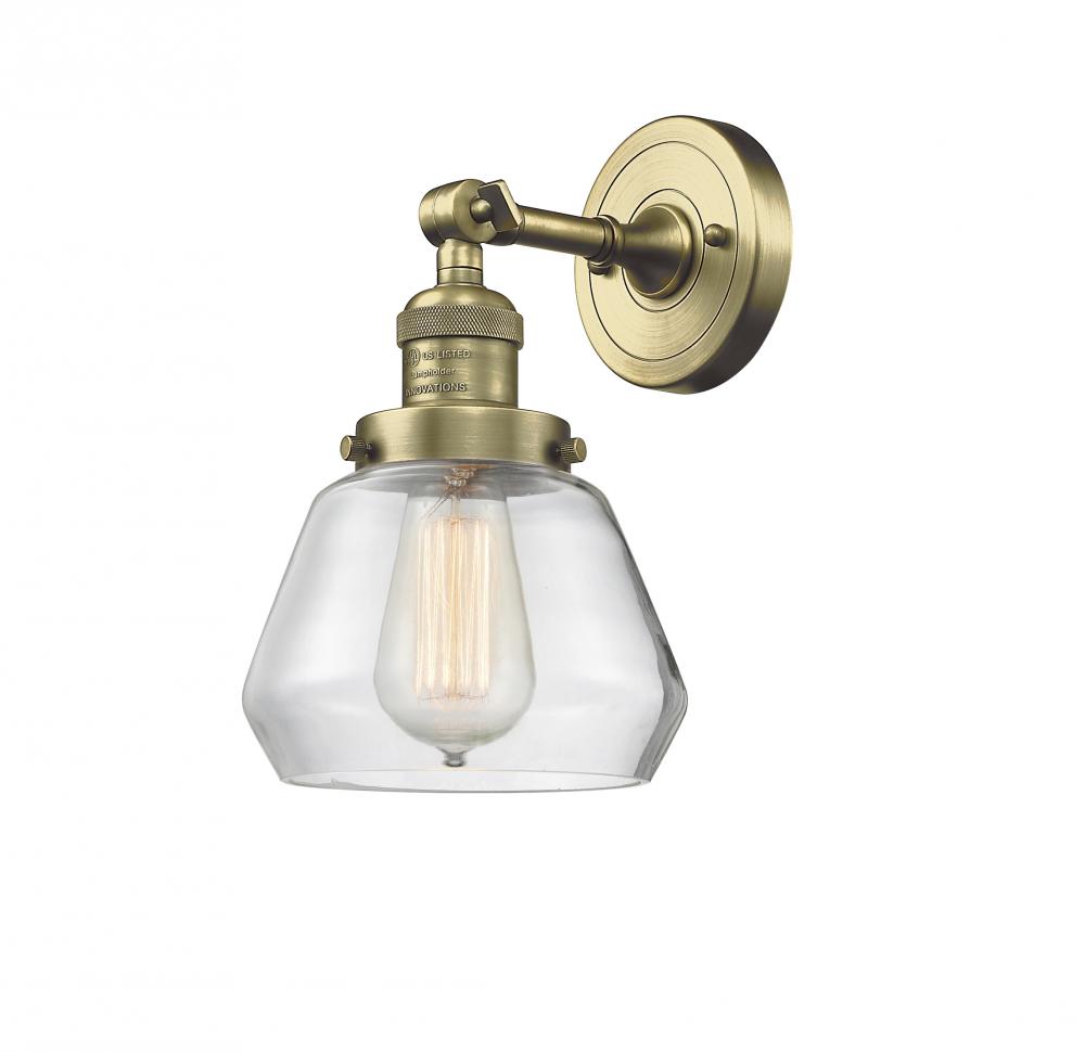 Fulton - 1 Light - 7 inch - Antique Brass - Adjustable Sconce