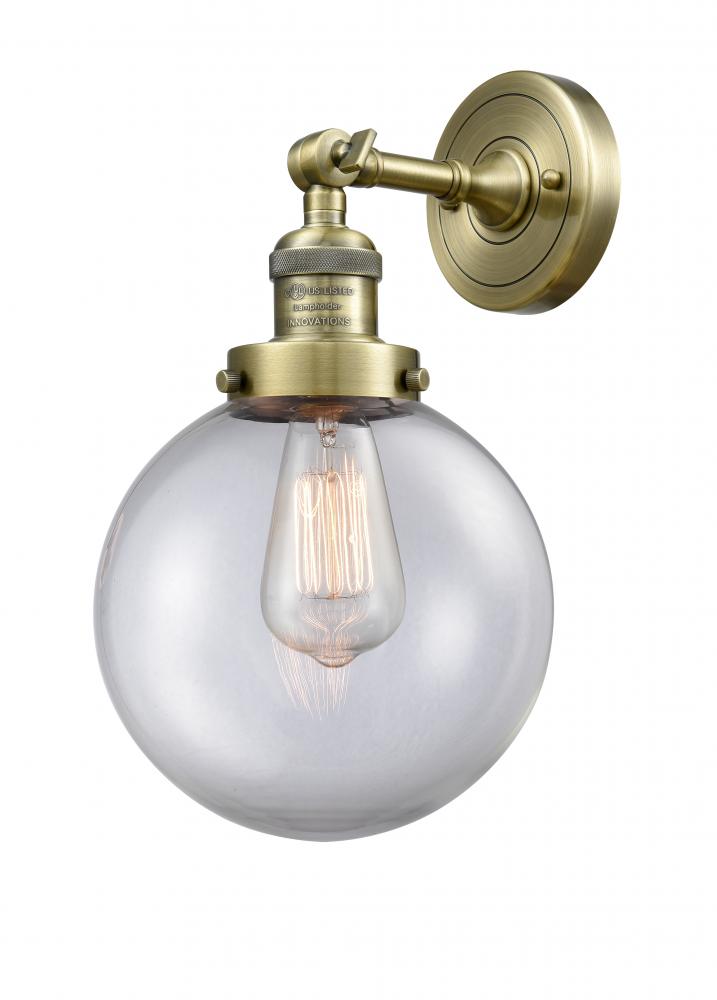 Beacon - 1 Light - 8 inch - Antique Brass - Adjustable Sconce
