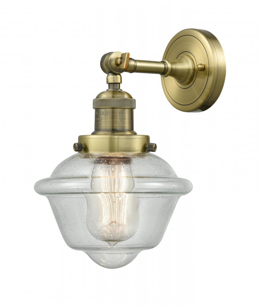 Oxford - 1 Light - 8 inch - Antique Brass - Adjustable Sconce