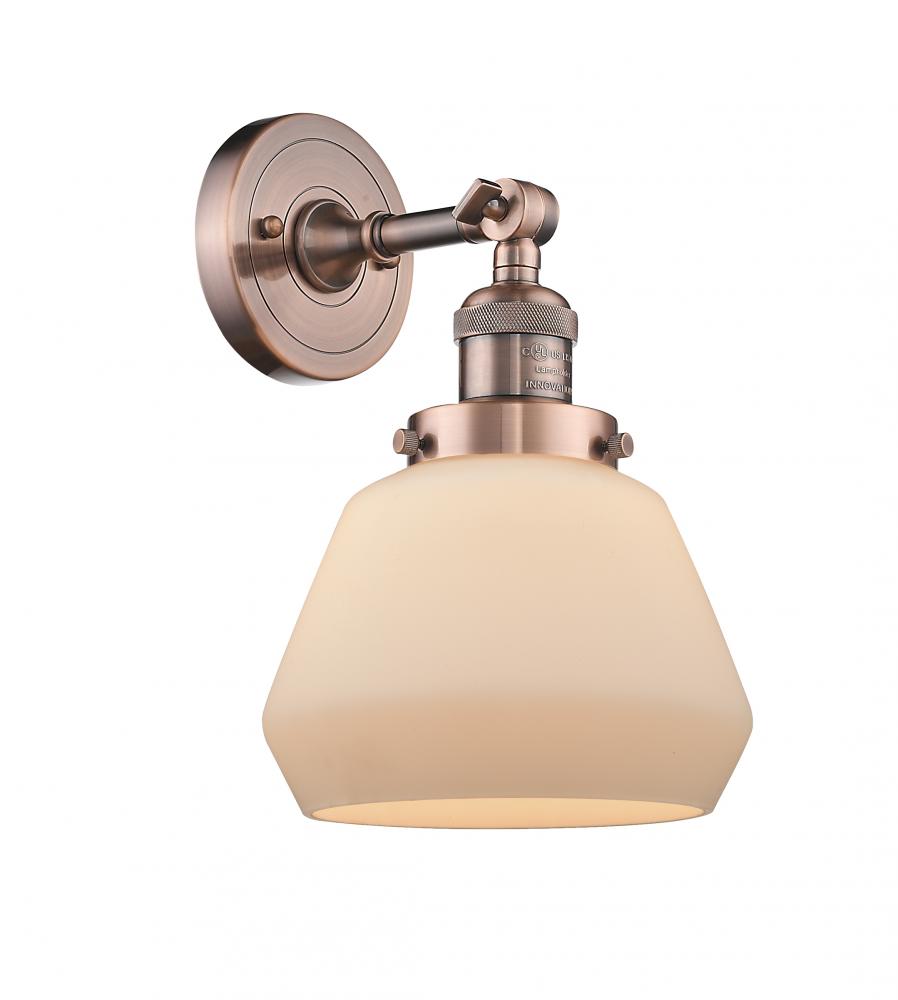 Fulton - 1 Light - 7 inch - Antique Copper - Adjustable Sconce