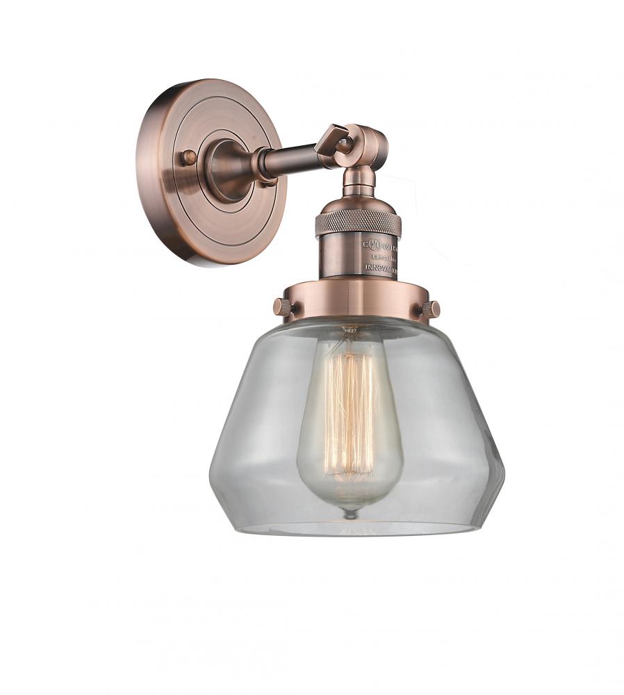 Fulton - 1 Light - 7 inch - Antique Copper - Adjustable Sconce