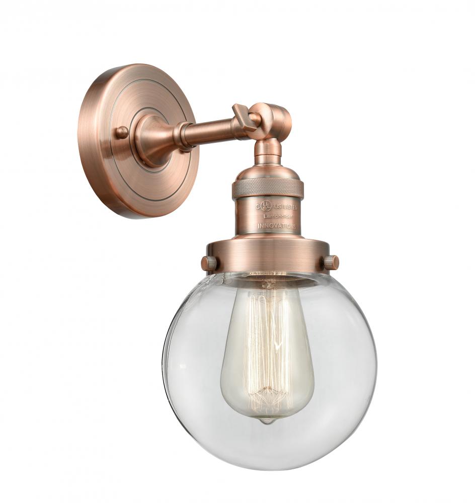 Beacon - 1 Light - 6 inch - Antique Copper - Adjustable Sconce