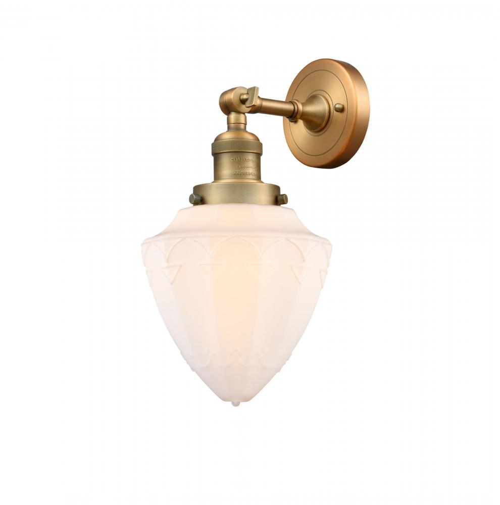 Bullet - 1 Light - 7 inch - Brushed Brass - Adjustable Sconce