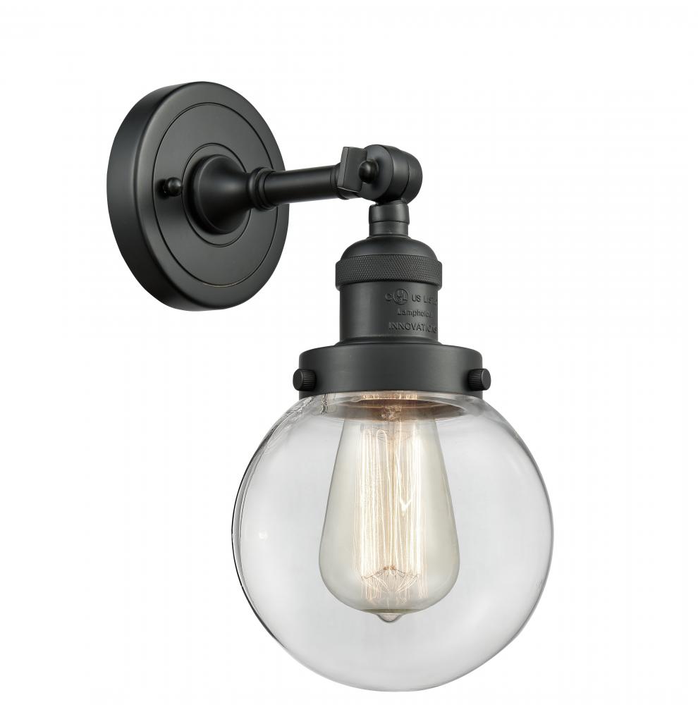 Beacon - 1 Light - 6 inch - Matte Black - Adjustable Sconce