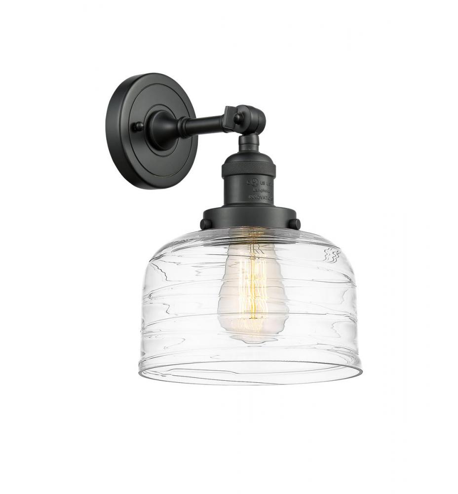 Bell - 1 Light - 8 inch - Matte Black - Adjustable Sconce