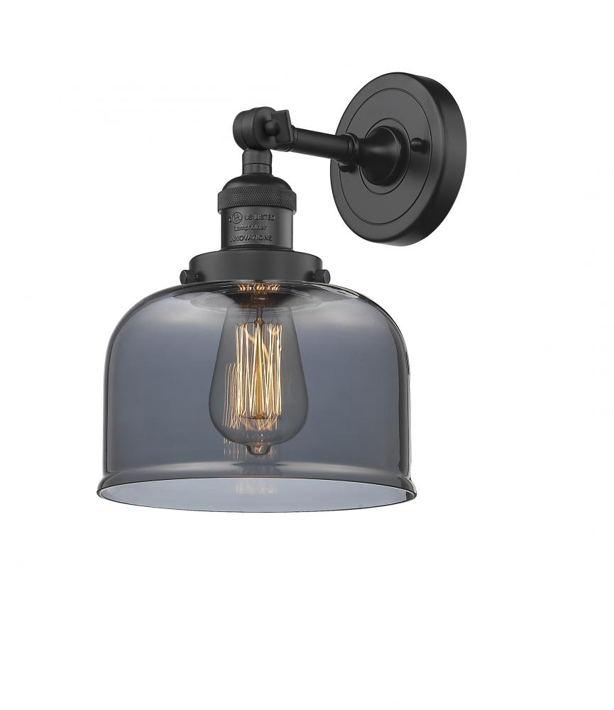 Bell - 1 Light - 8 inch - Matte Black - Adjustable Sconce