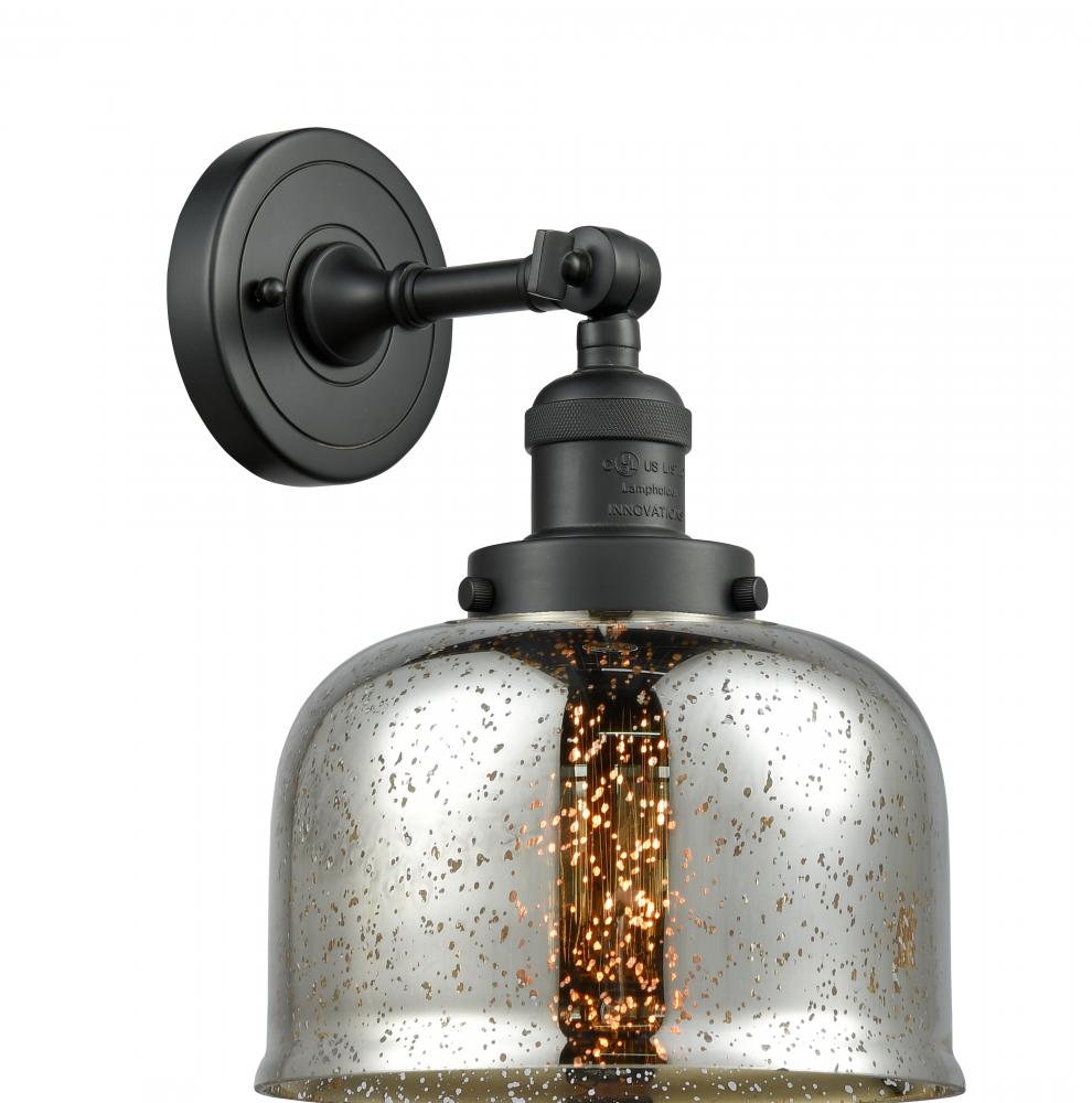 Bell - 1 Light - 8 inch - Matte Black - Adjustable Sconce