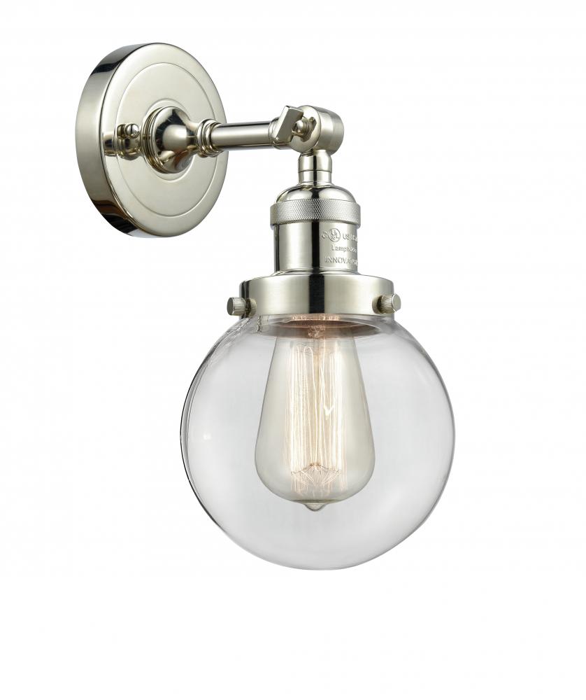 Beacon - 1 Light - 6 inch - Polished Nickel - Adjustable Sconce