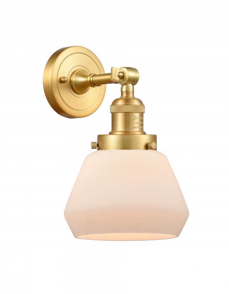 Fulton - 1 Light - 7 inch - Satin Gold - Adjustable Sconce