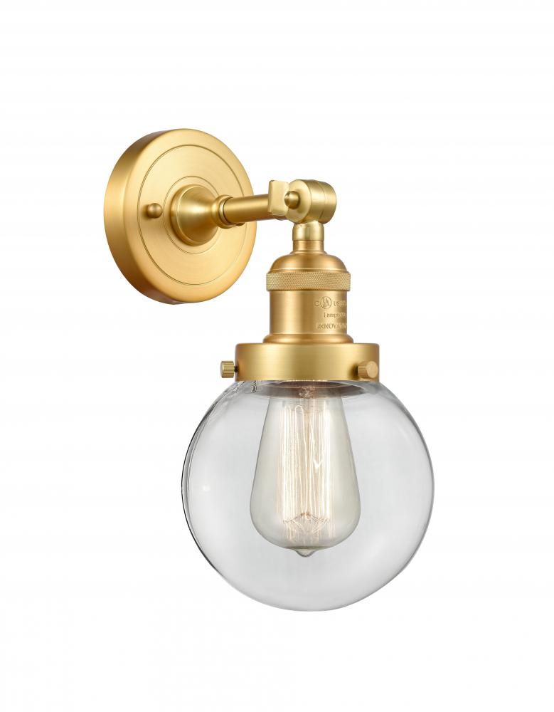 Beacon - 1 Light - 6 inch - Satin Gold - Adjustable Sconce