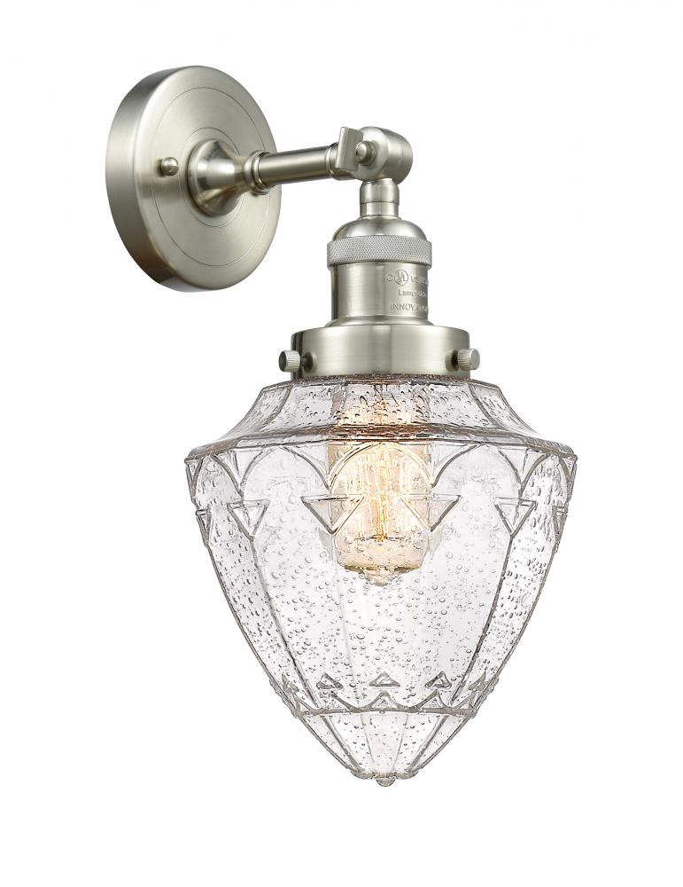 Bullet - 1 Light - 7 inch - Brushed Satin Nickel - Adjustable Sconce