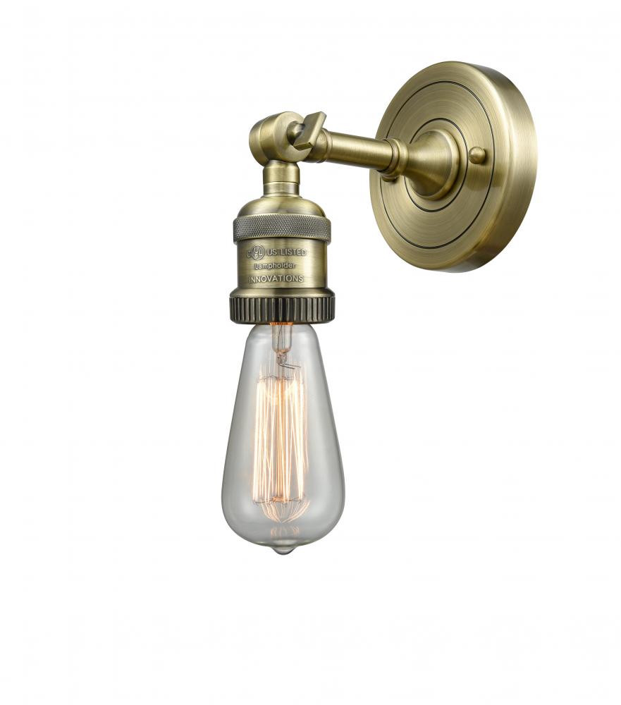 Bare Bulb - 1 Light - 5 inch - Antique Brass - Adjustable Sconce