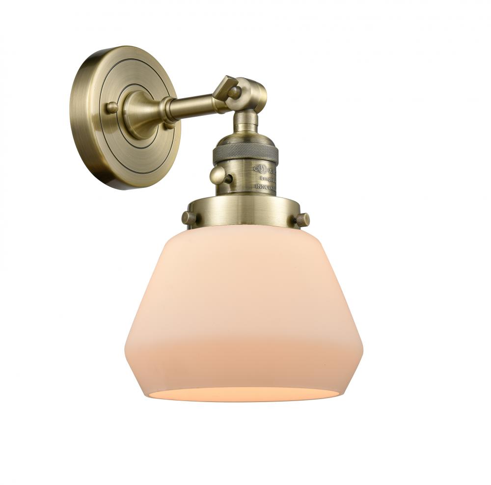 Fulton - 1 Light - 7 inch - Antique Brass - Adjustable Sconce