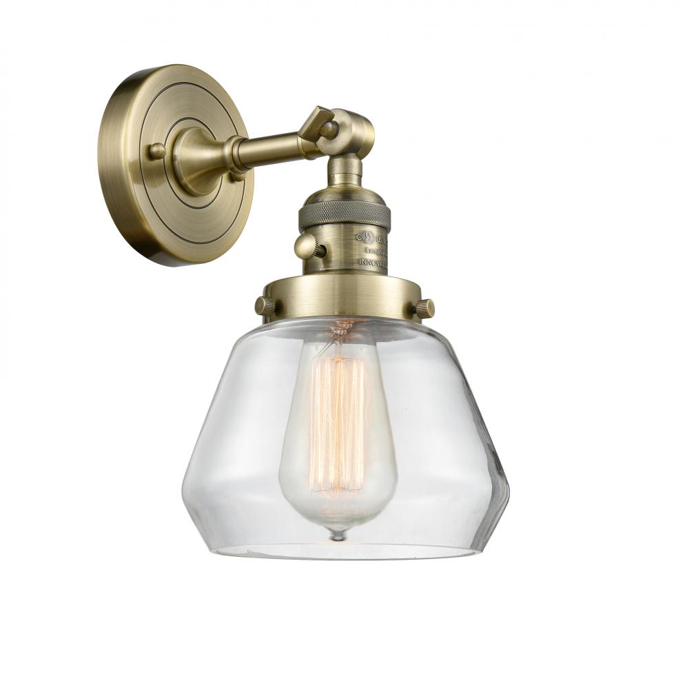 Fulton - 1 Light - 7 inch - Antique Brass - Adjustable Sconce