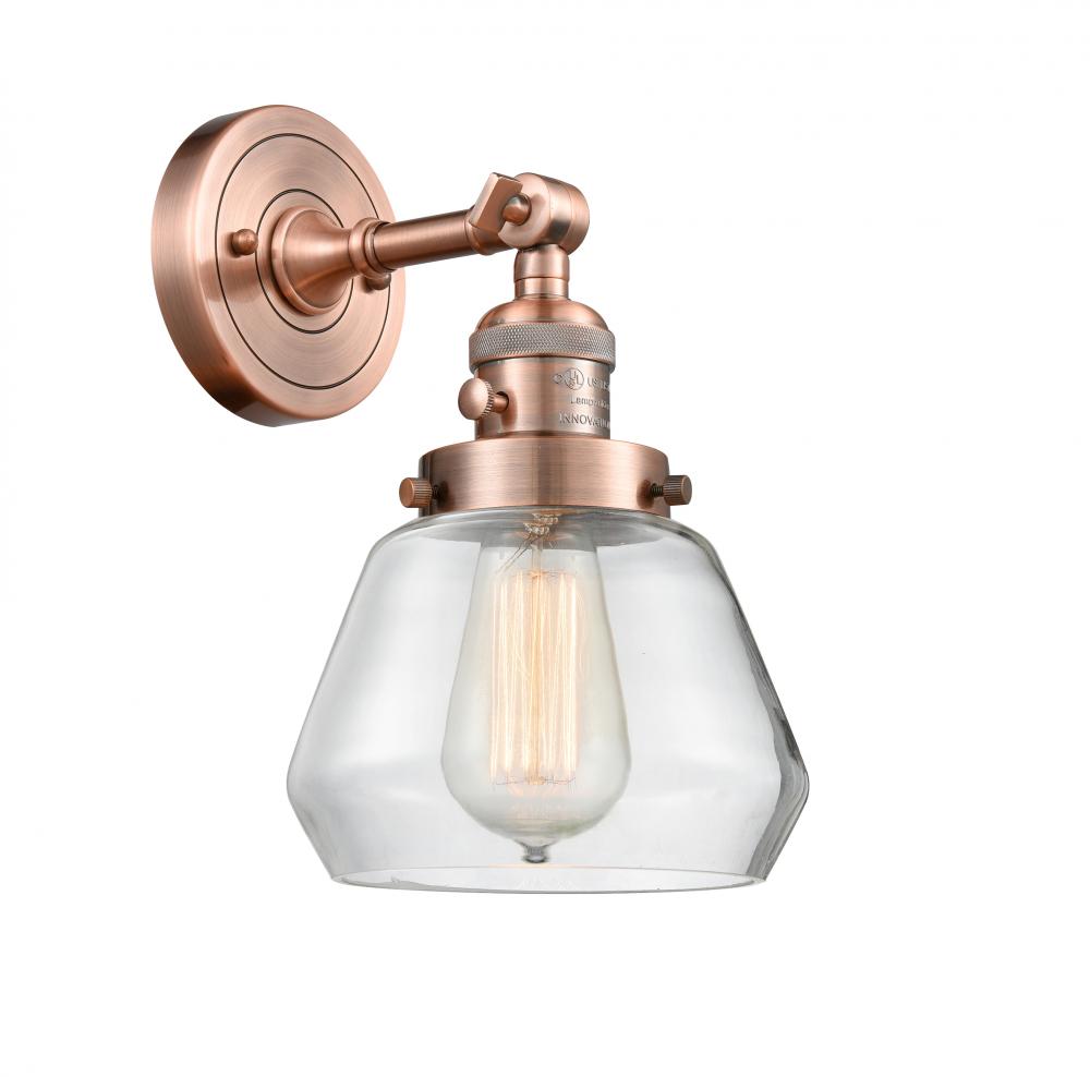 Fulton - 1 Light - 7 inch - Antique Copper - Adjustable Sconce