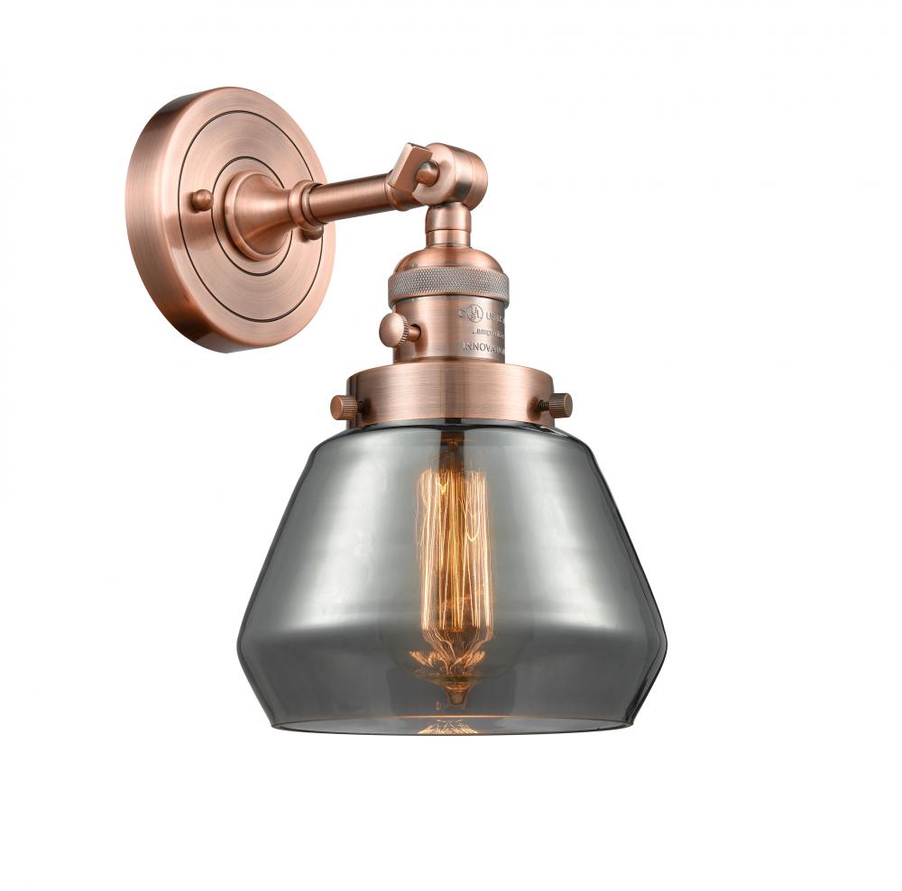 Fulton - 1 Light - 7 inch - Antique Copper - Adjustable Sconce