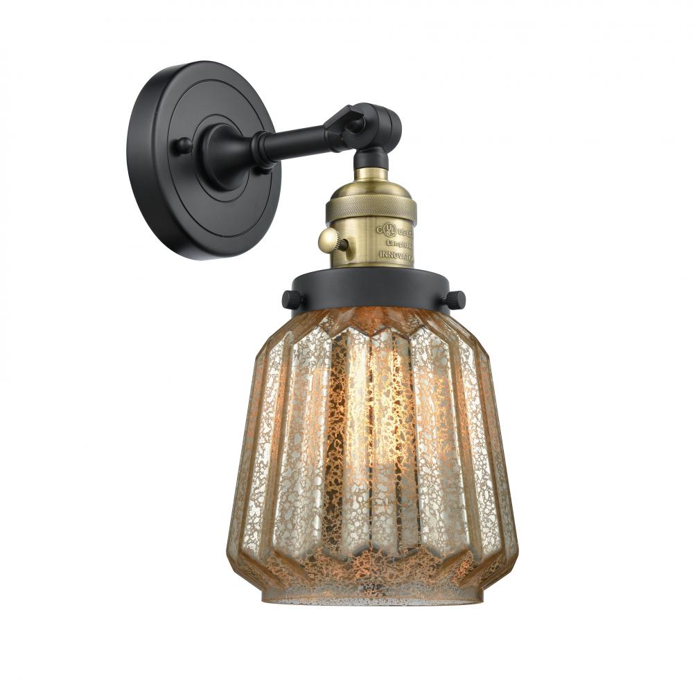 Chatham - 1 Light - 7 inch - Black Antique Brass - Adjustable Sconce