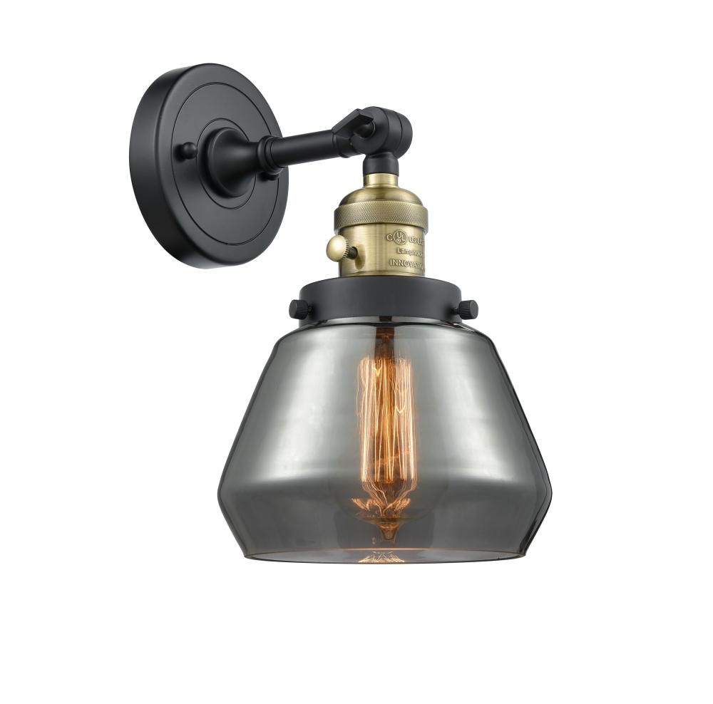 Fulton - 1 Light - 7 inch - Black Antique Brass - Adjustable Sconce