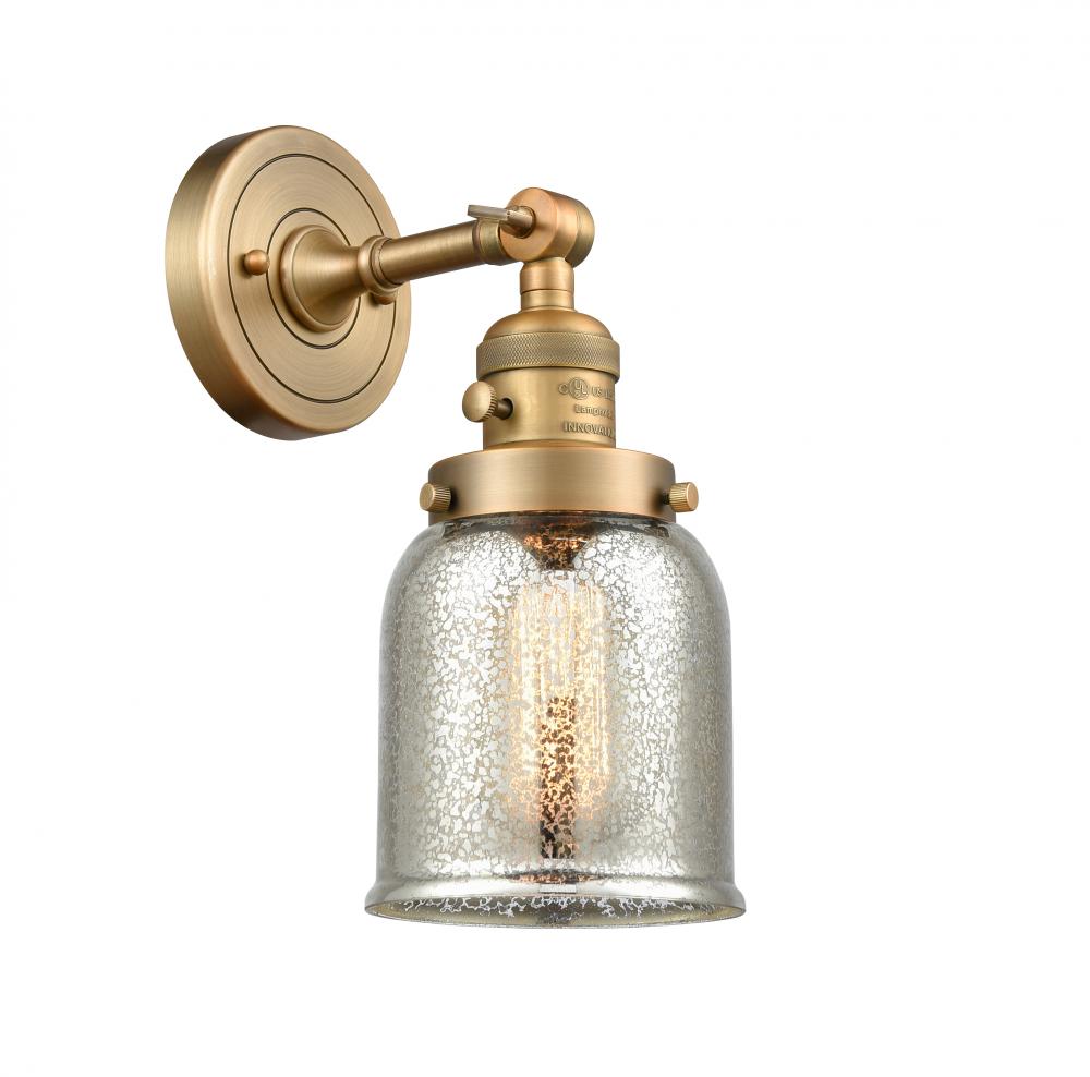 Bell - 1 Light - 5 inch - Brushed Brass - Adjustable Sconce
