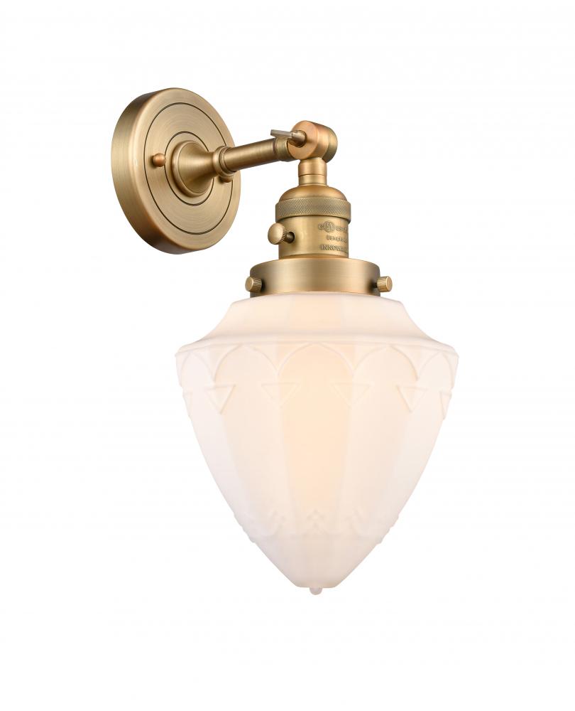 Bullet - 1 Light - 7 inch - Brushed Brass - Adjustable Sconce