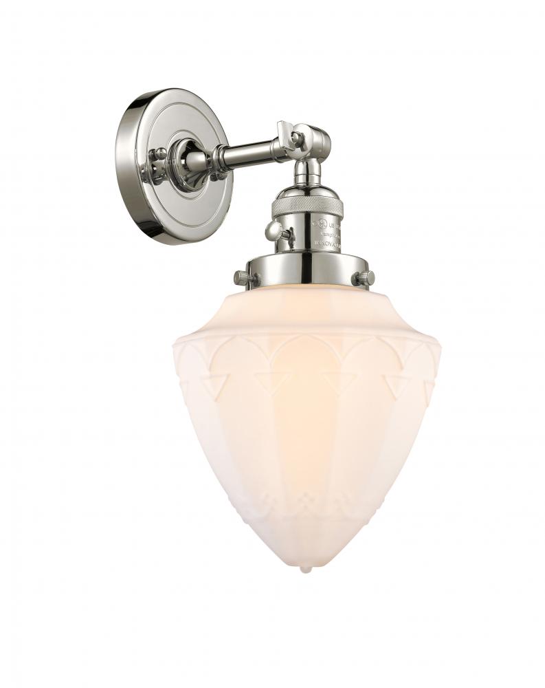 Bullet - 1 Light - 7 inch - Polished Nickel - Adjustable Sconce