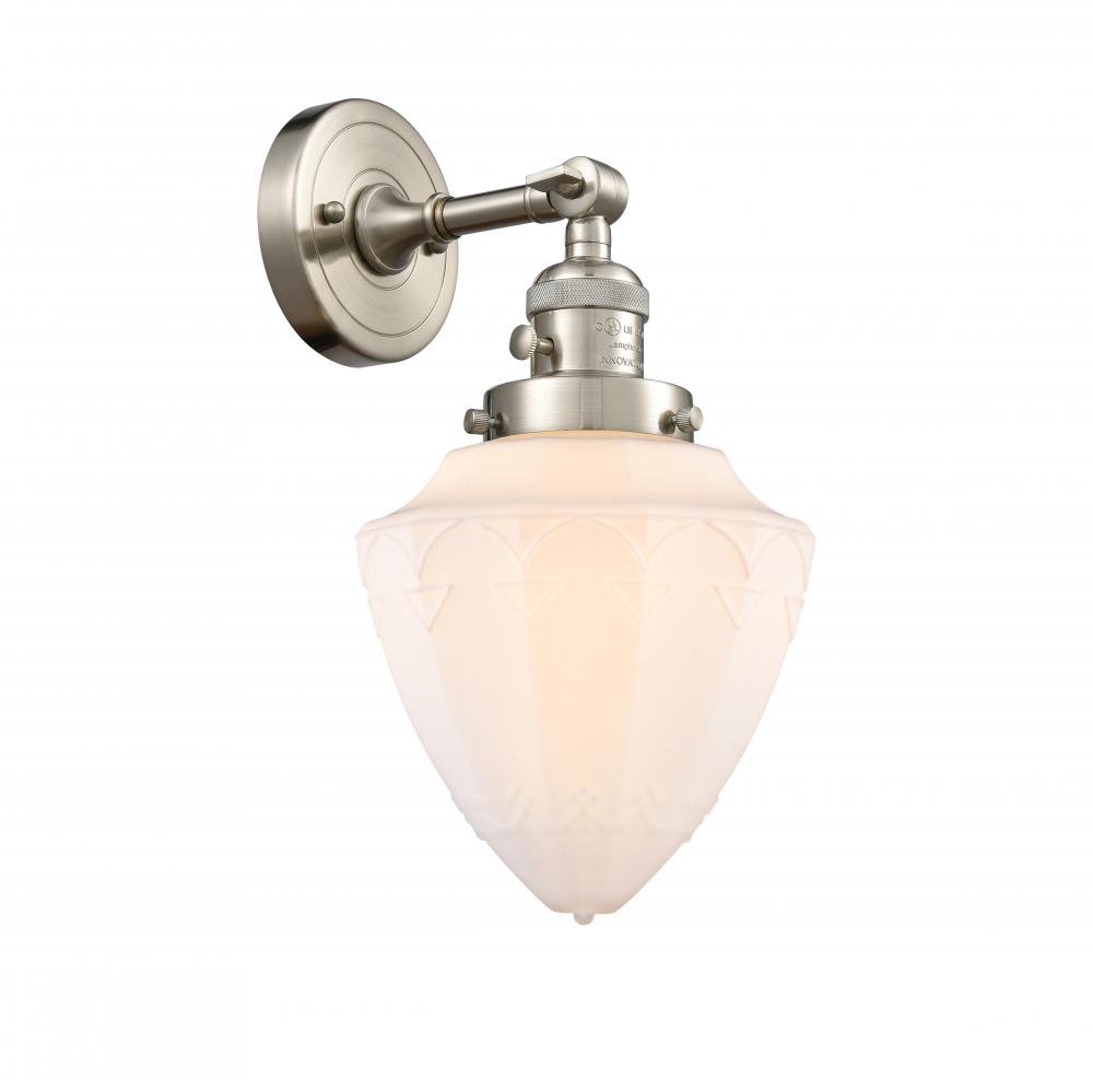 Bullet - 1 Light - 7 inch - Brushed Satin Nickel - Adjustable Sconce
