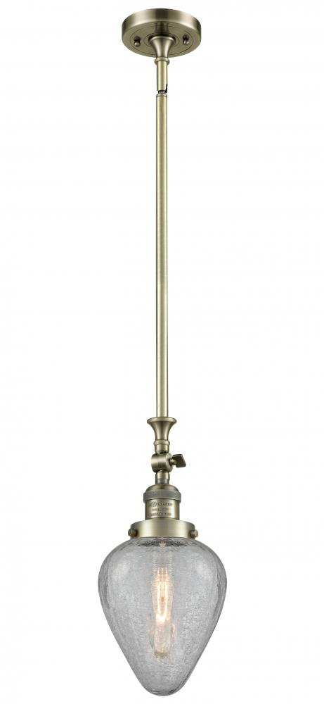 Geneseo - 1 Light - 7 inch - Antique Brass - Stem Hung - Adjustable Mini Pendant