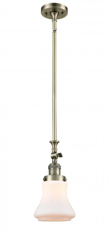 Bellmont - 1 Light - 6 inch - Antique Brass - Stem Hung - Adjustable Mini Pendant