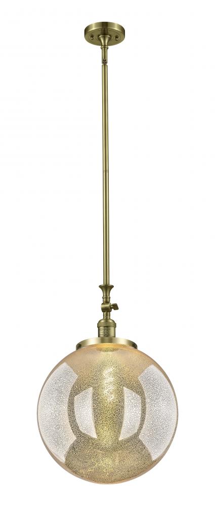Beacon - 1 Light - 16 inch - Antique Brass - Stem Hung - Adjustable Mini Pendant