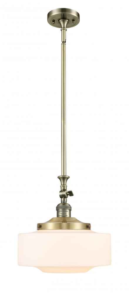 Bridgeton - 1 Light - 12 inch - Antique Brass - Stem Hung - Adjustable Mini Pendant