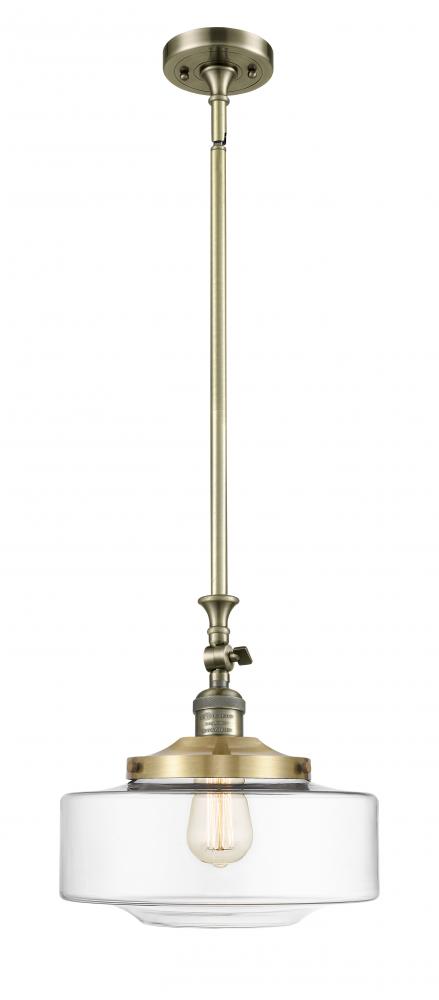Bridgeton - 1 Light - 12 inch - Antique Brass - Stem Hung - Adjustable Mini Pendant
