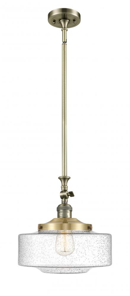 Bridgeton - 1 Light - 12 inch - Antique Brass - Stem Hung - Adjustable Mini Pendant