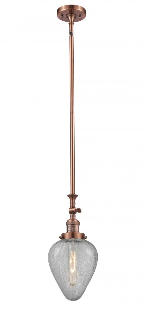 Geneseo - 1 Light - 7 inch - Antique Copper - Stem Hung - Adjustable Mini Pendant