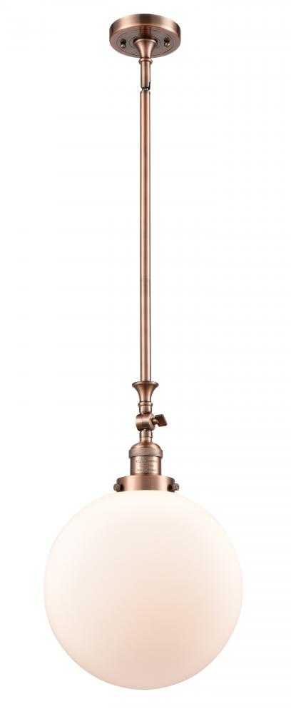 Beacon - 1 Light - 12 inch - Antique Copper - Stem Hung - Adjustable Mini Pendant