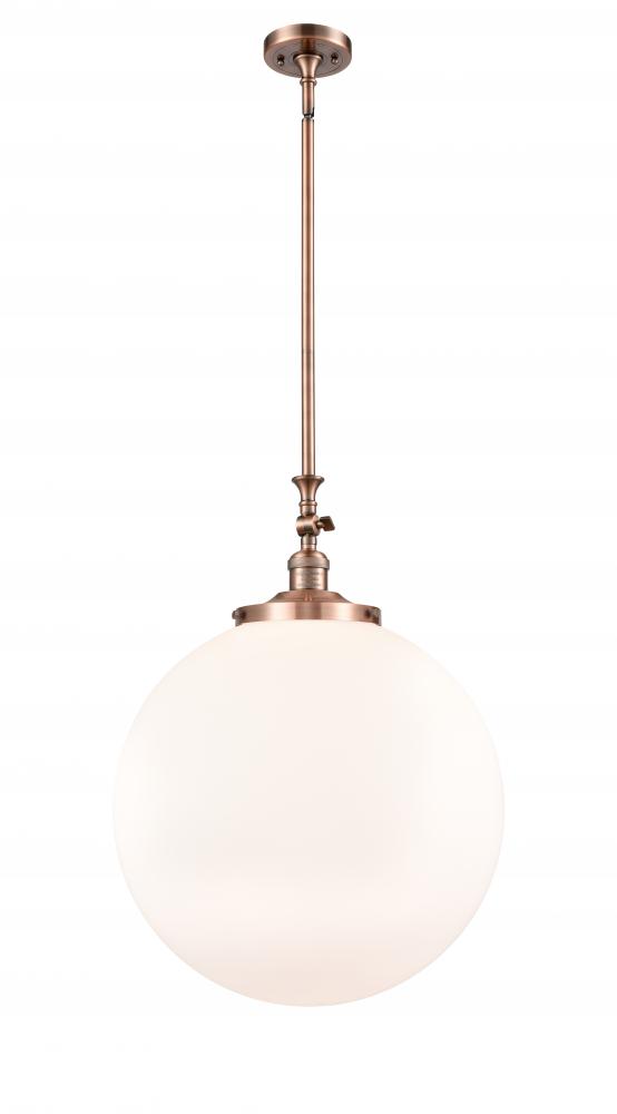 Beacon - 1 Light - 18 inch - Antique Copper - Stem Hung - Adjustable Mini Pendant
