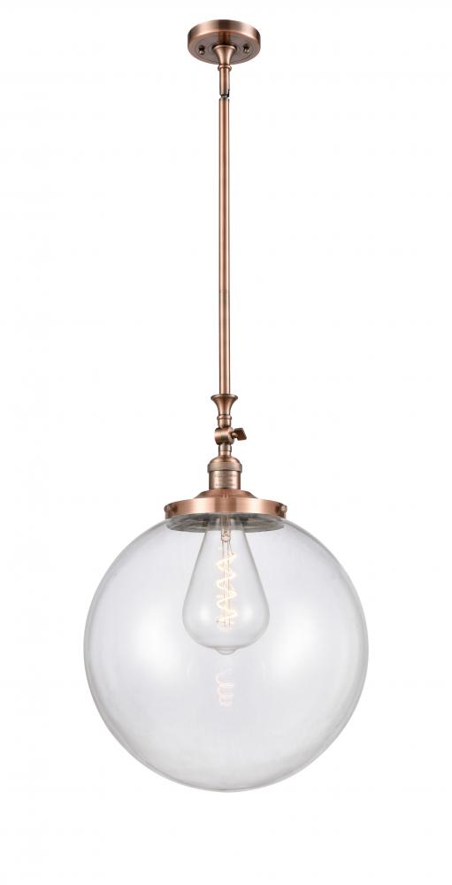 Beacon - 1 Light - 16 inch - Antique Copper - Stem Hung - Adjustable Mini Pendant