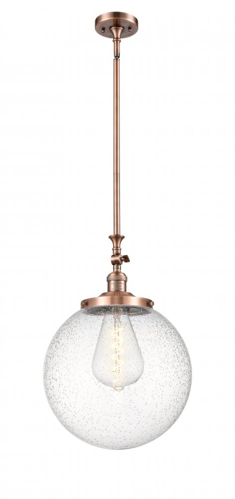 Beacon - 1 Light - 12 inch - Antique Copper - Stem Hung - Adjustable Mini Pendant