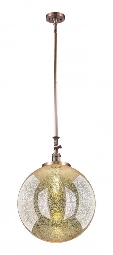 Beacon - 1 Light - 18 inch - Antique Copper - Stem Hung - Adjustable Mini Pendant